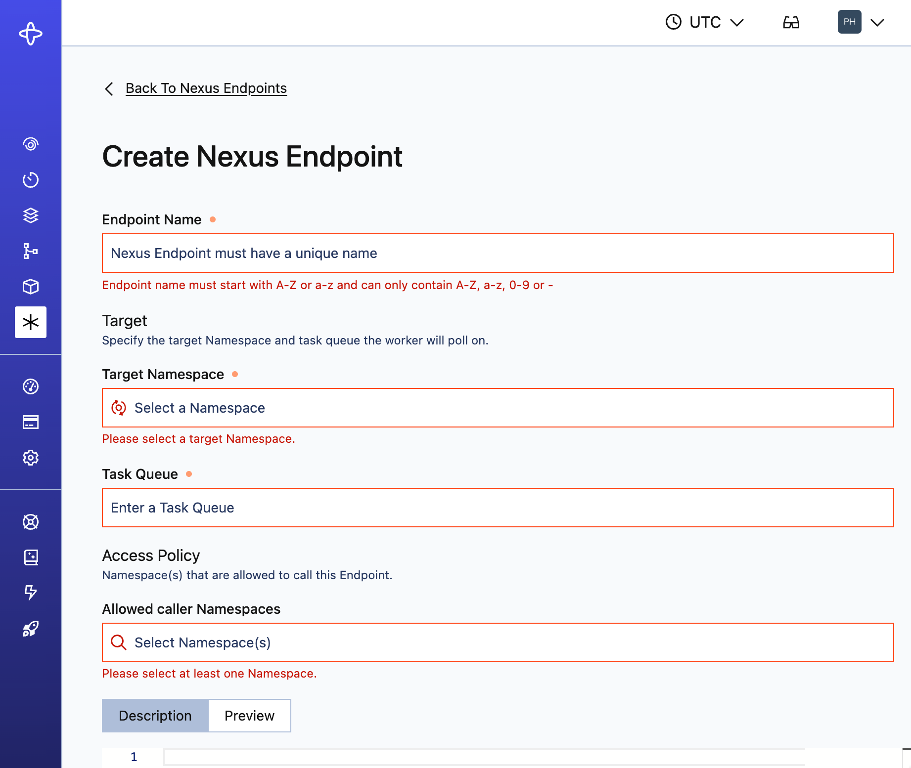 Create Nexus Endpoint